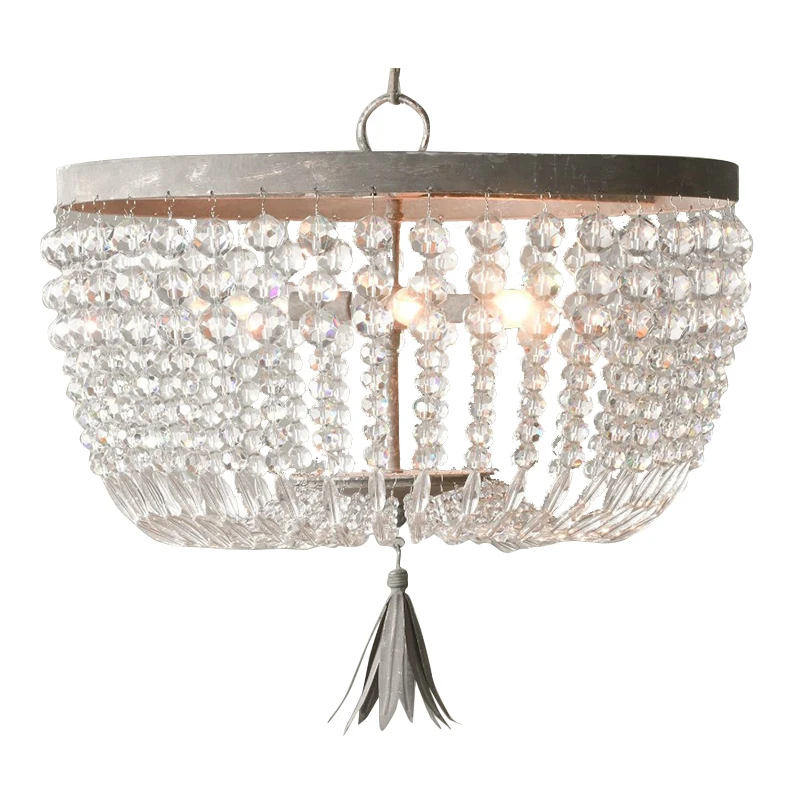 

American country chandelier creative personality bedroom living room villa corridor aisle restaurant retro luxury crystal LAMPS