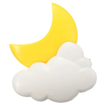 

AC 110V 220V Cute LED Night Lights Moon Cloud Auto Light Sensor Children Bedroom Lamp Home Decoration Wall Socket Lamp @