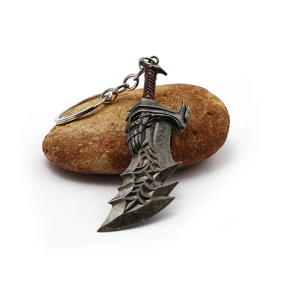 LLavero de Dios de la guerra 3D Kratos cuchillas del caos Metal sleutelhanger llavero llaveros llavero joyería de chapeiro LLavero de Dios de la guerra 3D Kratos cuchillas del caos Metal sleutelhanger llavero llaveros llavero joyería de chapeiro