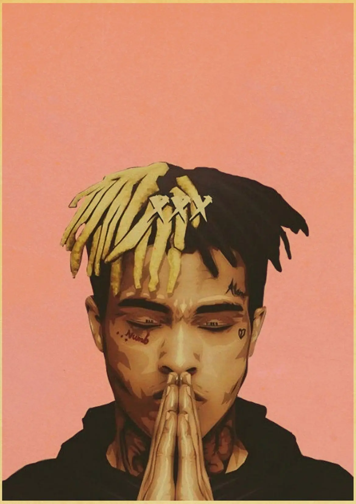 Классический американский рэпер Xxxtentacion Ретро плакат печатает Высокое качество наклейки на стену для гостиной украшения дома