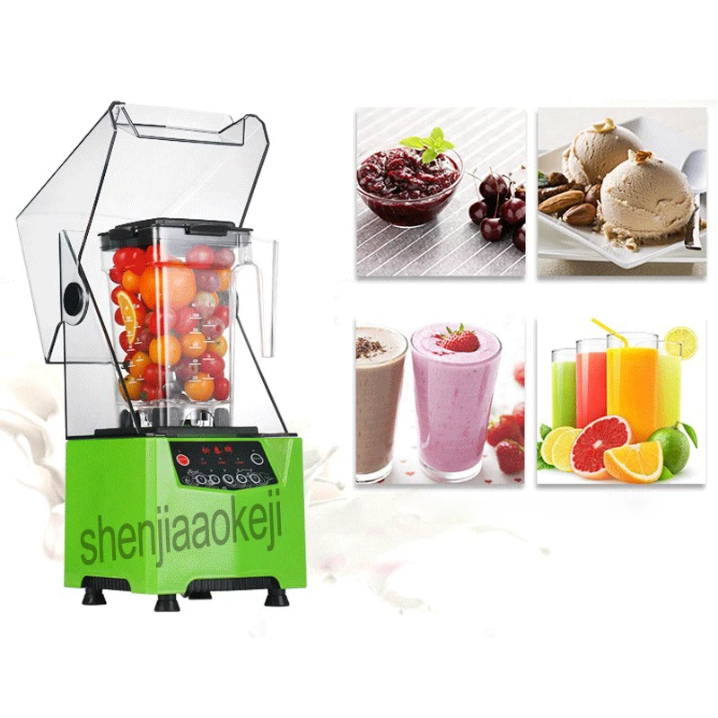 Commercial Fruit juicer Sound insulation Food Processor Smoothie Maker Milk-shaker Mute Juicing machine mixer 220v 800w 1pc | Бытовая