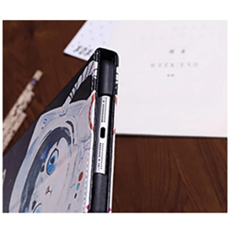 Estuches for Ipad 2018 Case PU Leather Space Astronaut Cat Smart Flip Stand Screen Protector Cover for Apple Gadget A1893 A1954 Estuches for Ipad 2018 Case PU Leather Space Astronaut Cat Smart Flip Stand Screen Protector Cover for Apple Gadget A1893 A1954