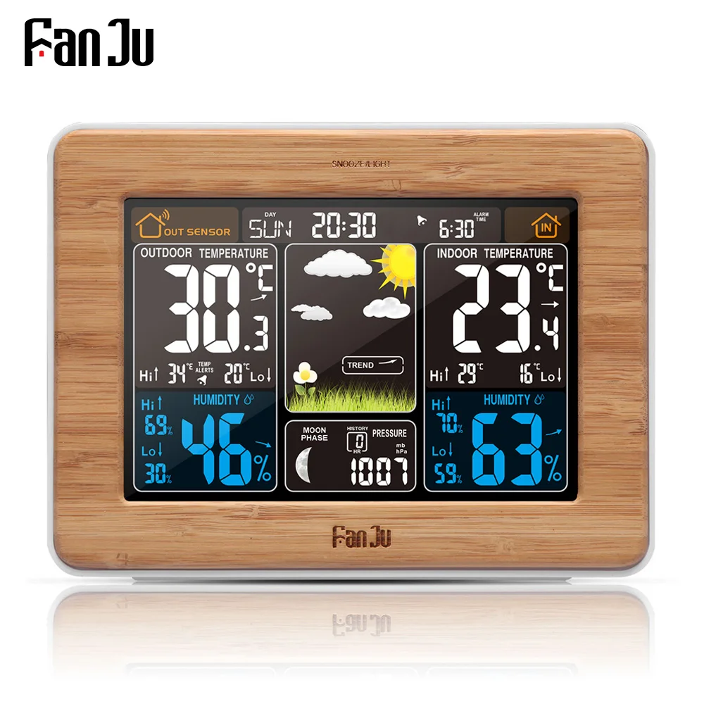 Купить FanJu Fj3365 Метеостанция цвет цифровые часы ...