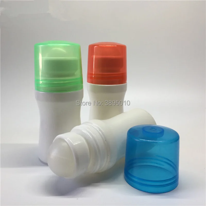 50ml Roll on Bottle Empty Plastic Perfume Roller Cosmetic White Ball F463 | Красота и здоровье