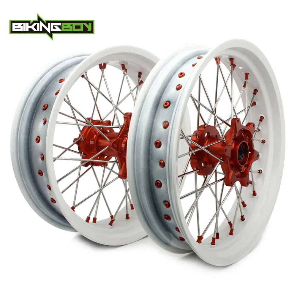 3 5*17 &quot5 0*17&quot передний задний MX Supermoto оранжевый колёсный диски Hub для KTM SX MXC XC GS SXS EXC