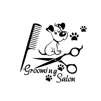 

Pet Grooming Salon Wall Deacsl Dog Mural On The Wall Vinyl Art Sticker For Pet Shop Decoration