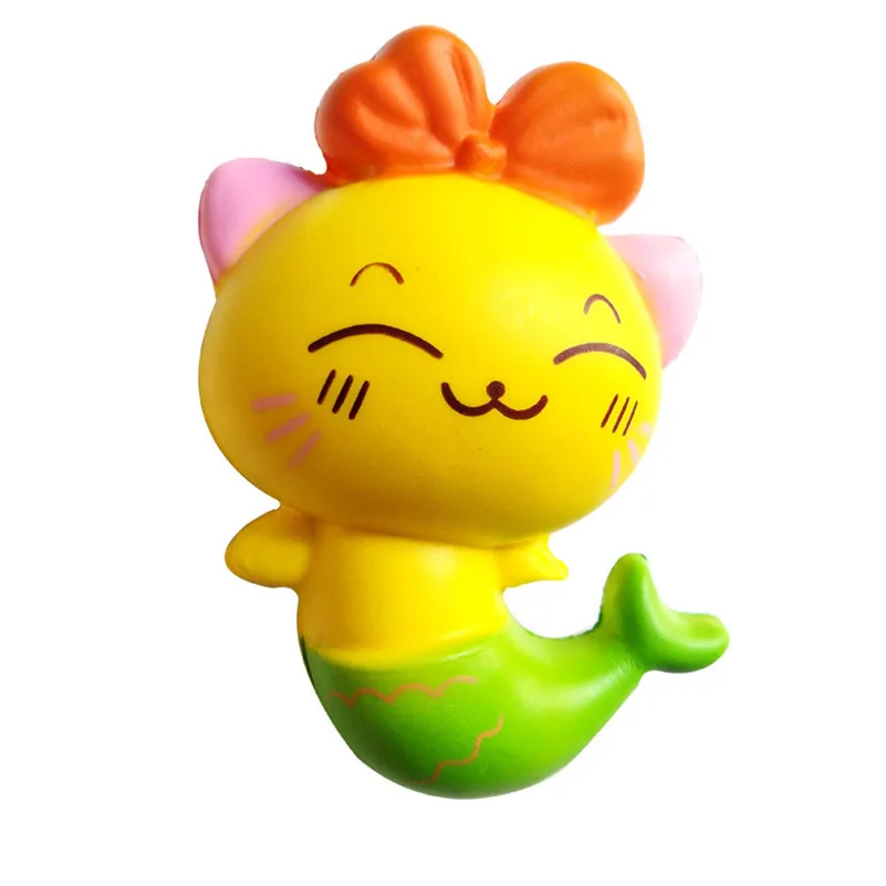 S Squishies очаровательный котенок медленно поднимающийся для выдавливания крема ароматизированное средство для снятия стресса игрушка антистресс visqueux мягкие игрушки для детей A1 - Цвет: Цвет: желтый