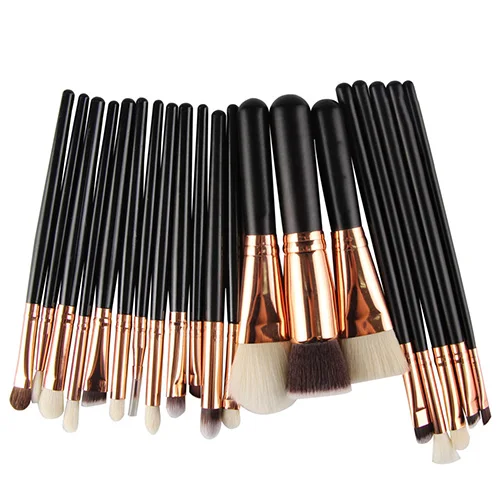 

Popfeel 20 Pcs Eyeshadow Cheek Powder Foundation Brushes Cosmetic Makeup Brush Set