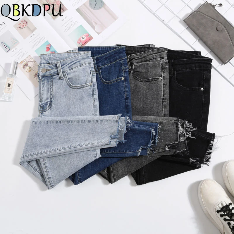 Women jeans Plus Size High Waist Stretch Washed Skinny Stretch Jeans Female Denim Pants 2020 Pencil Pants Light Blue Gray Black Women jeans Plus Size High Waist Stretch Washed Skinny Stretch Jeans Female Denim Pants 2020 Pencil Pants Light Blue Gray Black