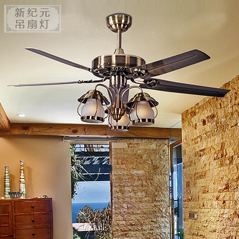 lamp 48 iron 5 3 lamp ceiling fan fashion antique pendant light remote ... lamp 48 iron 5 3 lamp ceiling fan fashion antique pendant light remote ...