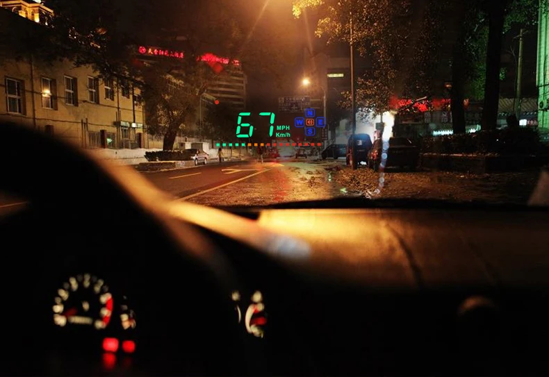 A2 Универсальный 3,5 Экран авто автомобиль gps HUD автомобиль Дисплей Speedometers панель управления предупреждением Windshiled проектор