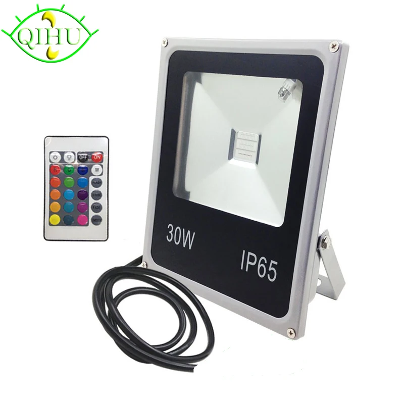 

LED RGB Floodlights With Remote Controller 10W 20W 30W 50W Flood Light Reflector IP65 Outdoor Light AC110V 240V Garden Lamp