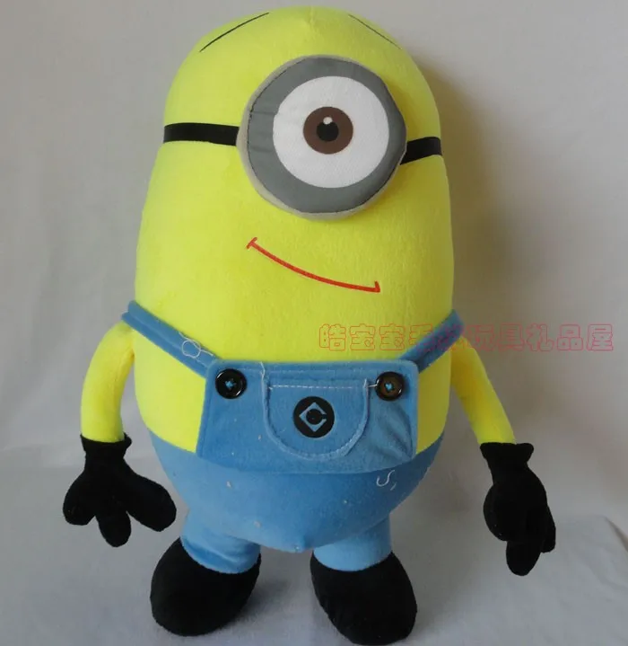 

Kids 32cm Minions Stuffed Soft Plush Toys Dave Stewart with 3D Eyes Despicable Me 3 Cosplay Props Plush Dolls for Children Gift