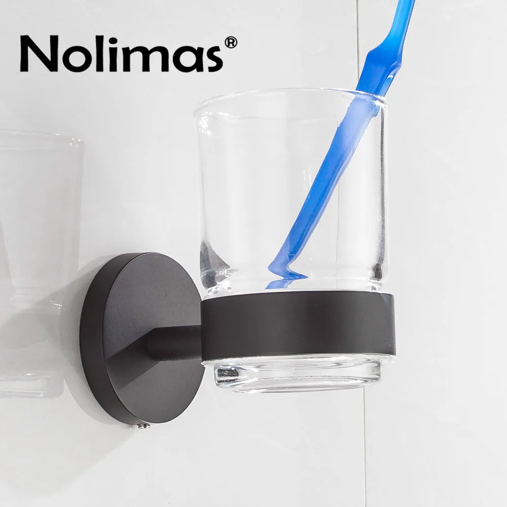 2018 Matte Black Single Toothbrush Glass Cups Holder SUS 304 Stainless Steel Toorhbrush Cup