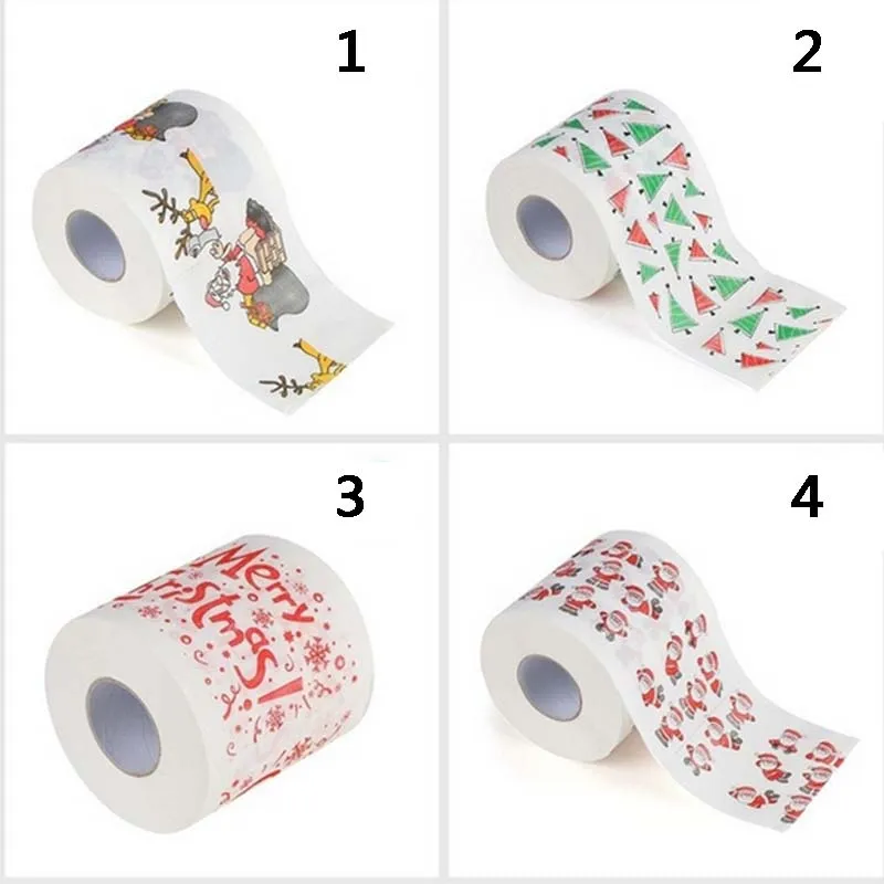 Hot Santa Claus Merry Christmas Toilet Roll Paper Table Living Room Bathroom Tissue FQ-ing