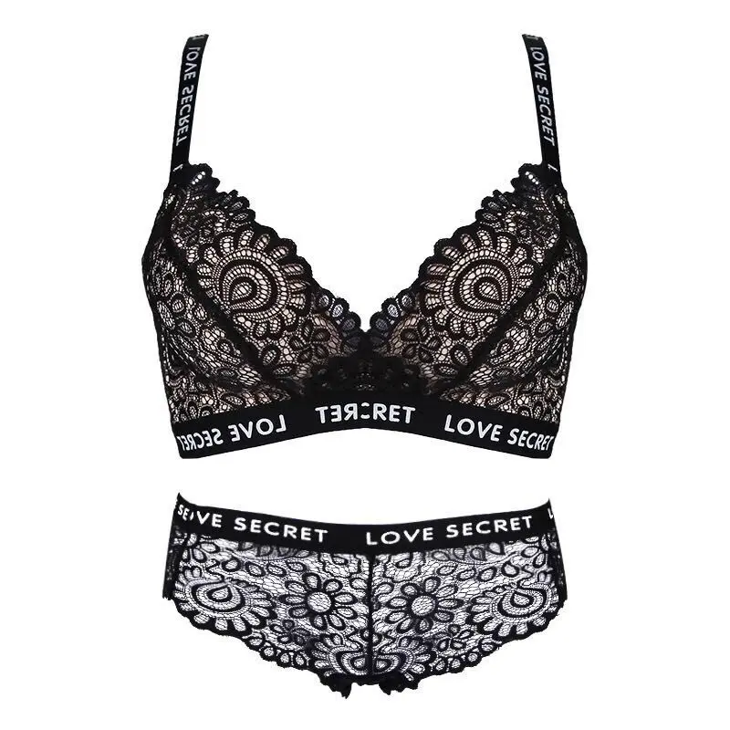 Wireless lingerie set soutien gorge push up sexy bra set