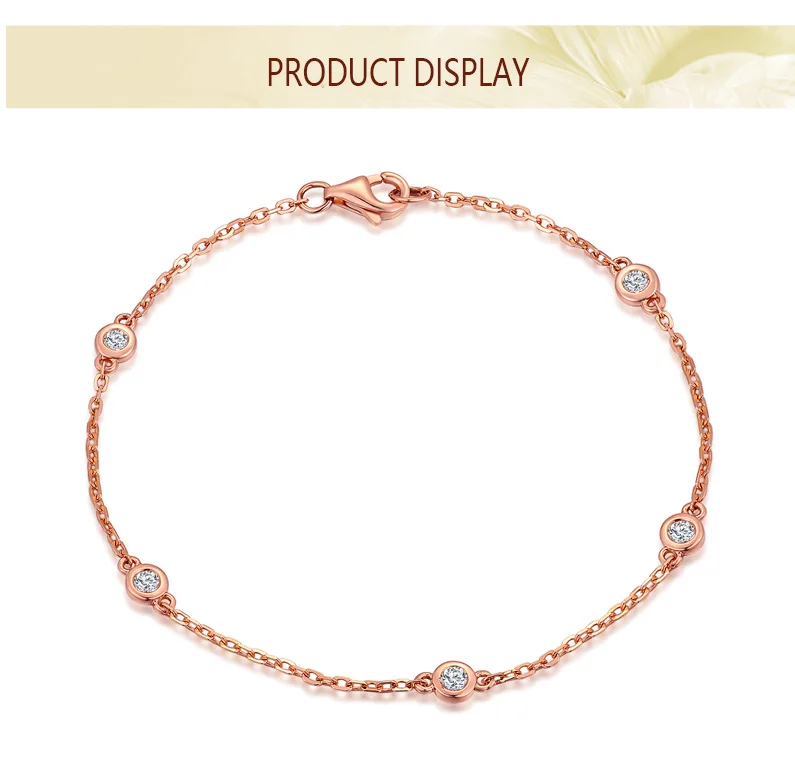 18k Pure Rose Gold Natural Bracelet Women Fashion Bangle Romantic Female Jewelry Girl Gift Party Trendy Hot Sale Good