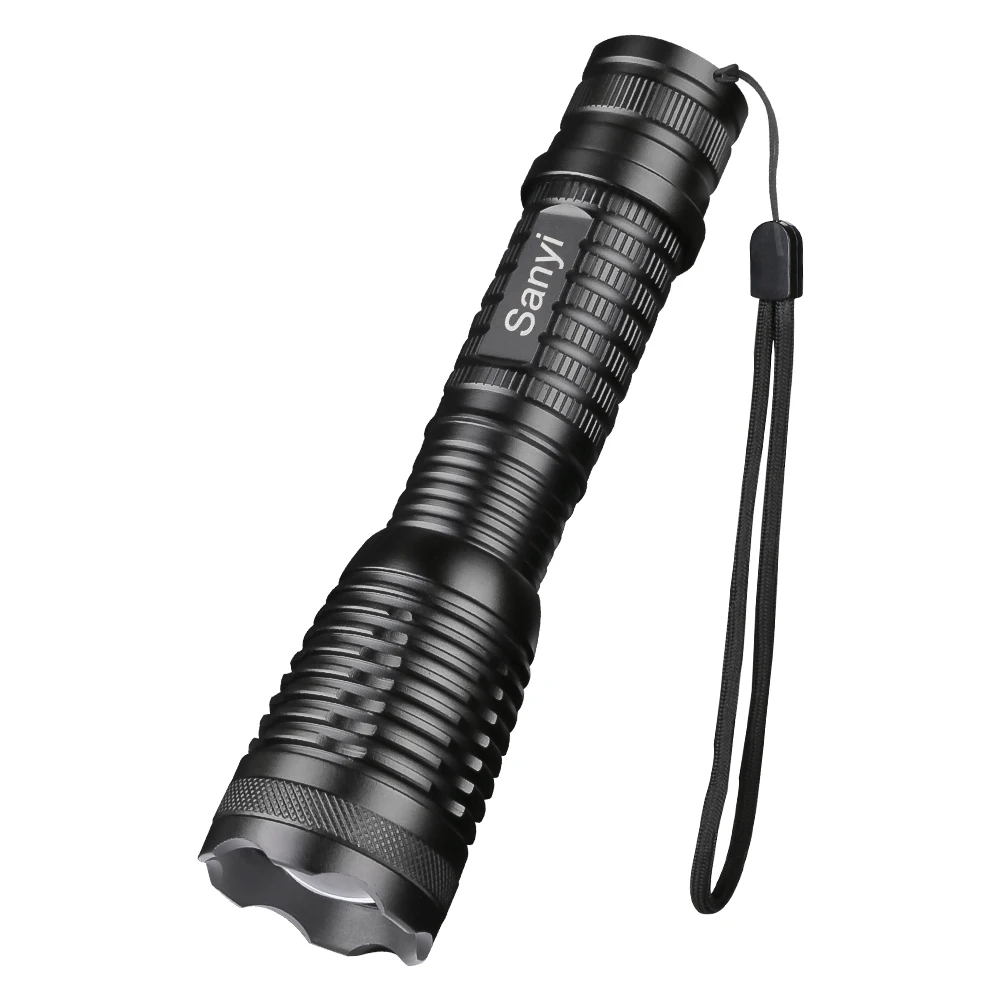 

3800 Lumens XML-T6 LED Flashlight 5 Modes Zoomable Super Bright Torch Tactical Lamp Used 3*AAA 18650 Flashlight