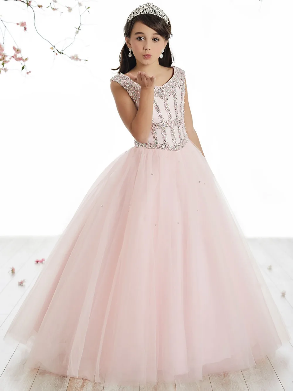 pink tulle princess dress