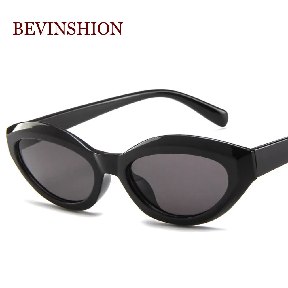 

2019 New Trendy Metal Hinge Cheap Brand Cat Eye Sunglasses Women Vintage Cateye Oval Glasses For Men Small Frame Black Red Lens
