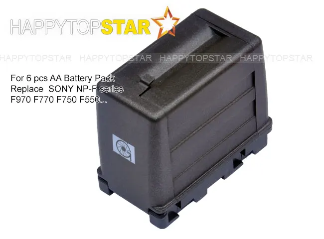 AA LR06 LR6 5# разъемная застежка-молния Батарея коробка адаптер Мощность 7,2 V для CN-216 YN-160 Pad 22 светодиодный видео светодиодный Заменить sony np F550 F970 F750 F570