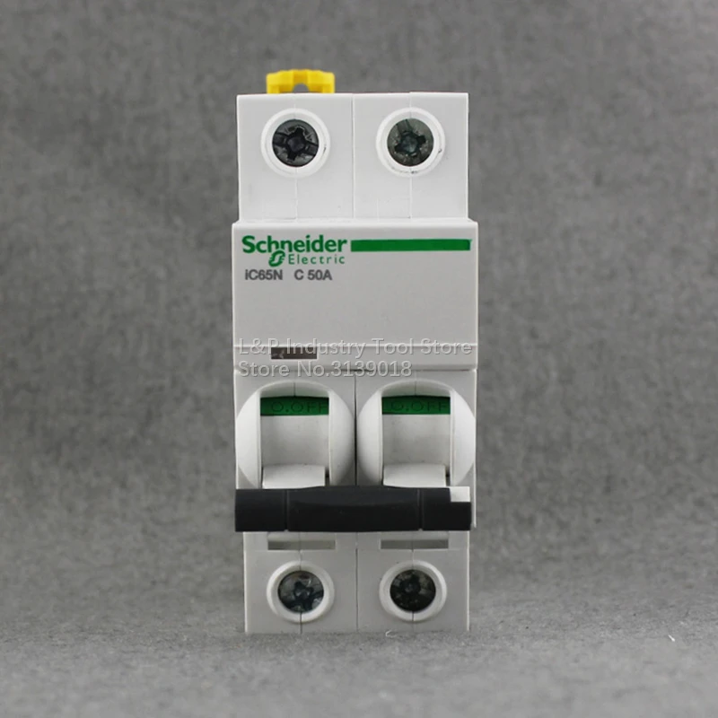 Новинка оригинальный миниатюрный автоматический выключатель Schneider Electric IC65N 2P C50A
