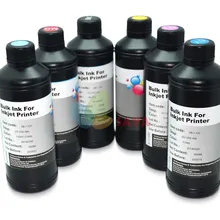 6x250 мл Белый/C/M/Y/BK и чистящий раствор для УФ-чернил для Epson планшетной головки принтера, УФ-светодиодный принтер может печатать на всех