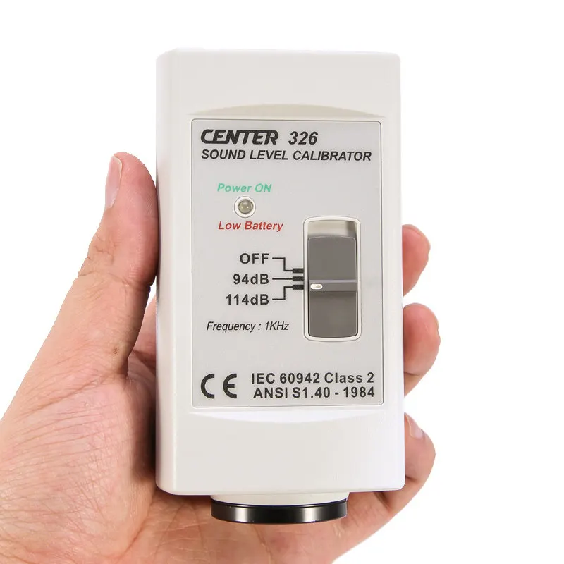 Калибратор уровня шума и звука CENTER 326 (94dB/114dB) точный простой в использовании