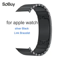 38 мм таблицы пояса 42 мм ремешок для Apple watch Нержавеющая сталь ссылка браслет ремешок для iwatch серии 3/2/1 спортивные металлические полосы