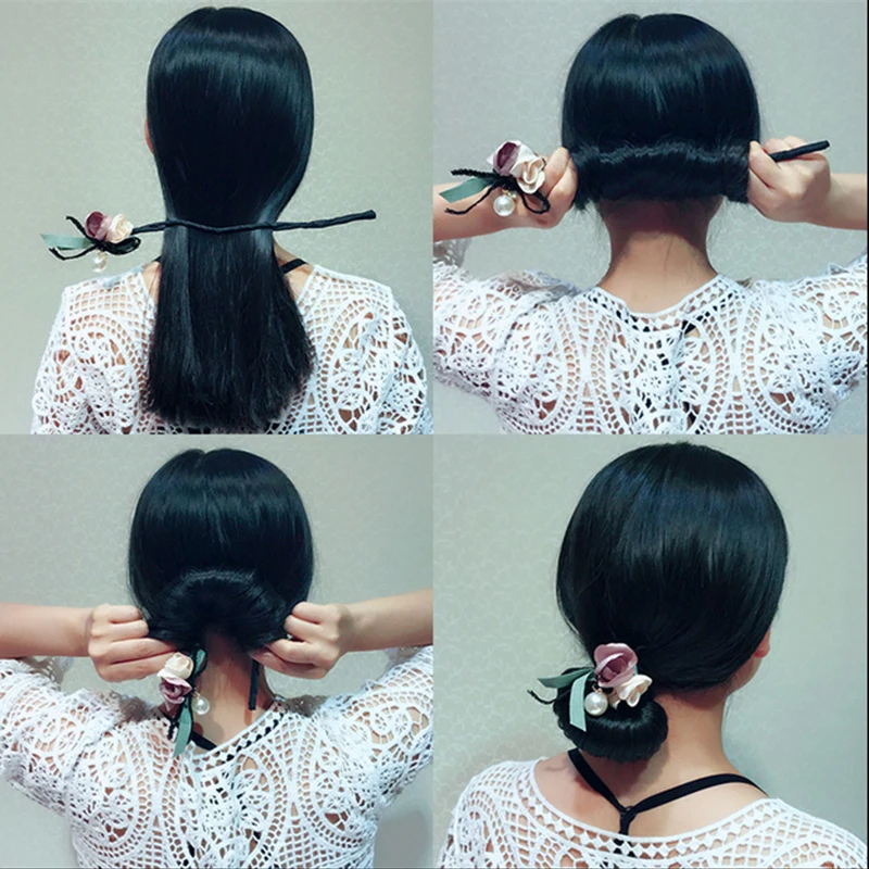 M Mism Women Fashion Diy Magic Hair Bun Maker Donut Updo Quick