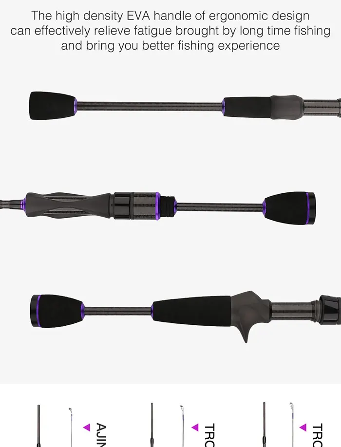 TSURINOYA TROUT UL Fishing Rod ELF 1.88m Weight 70g FUJI Guide Rings Accessories Ultralight Spinning Casting Lure Rod