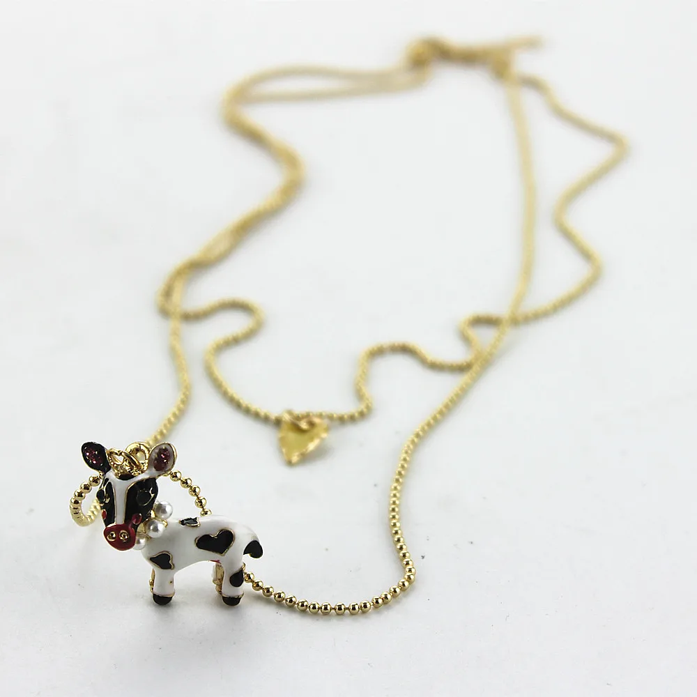 

XQ Free shipping 2015 BJ new cow double necklace Fashion necklace the alloy banquet