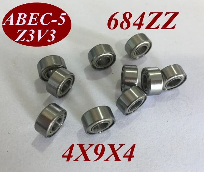 

10Pcs 684Z 684ZZ 684 ZZ 684-Z 684-ZZ 4X9X4 MM 4*9*4 MM Miniature deep groove Ball Bearing For NSK FAG NTN SKF KOYO machine