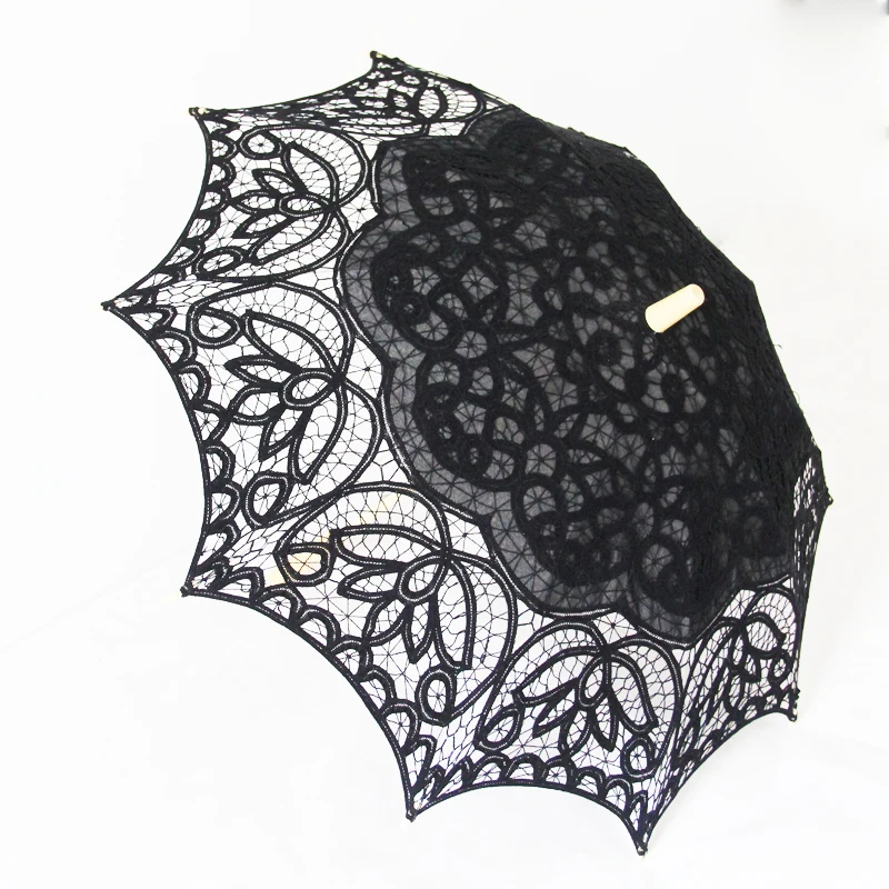 In Stock 2024 Summer Lace Umbrella For Wedding Womens Beach Bridal Sun Lace Umbrella Wedding Wholesale Ombrelle Dentelle Mariage