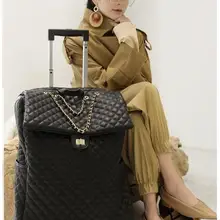 Брендовая женская сумка для ручной клади, дорожная сумка на колесиках, сумка для багажа на колесиках для женщин, чемодан на колесиках