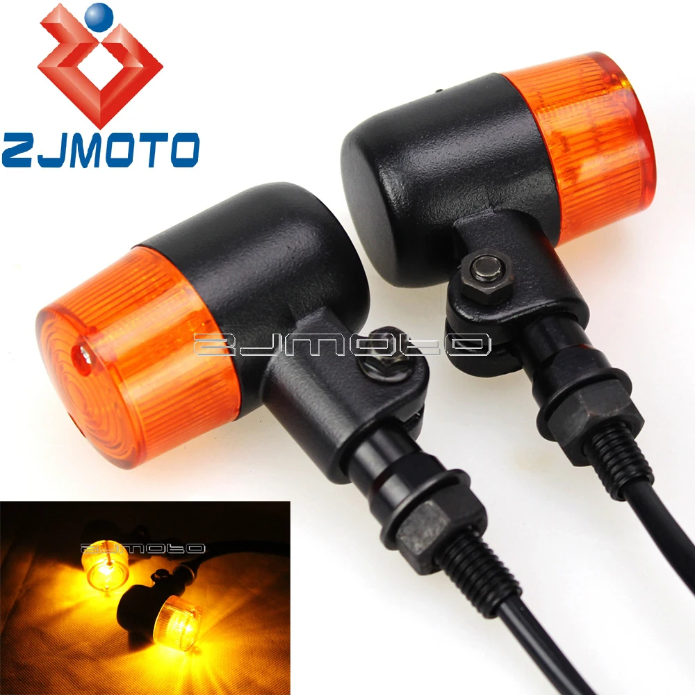 

ZJMOTO LED Turn Signals Motorcycle Blinkers Turn Indicators 10mm Turn Signal Lights For Honda Kawasaki Yamaha Suzuki