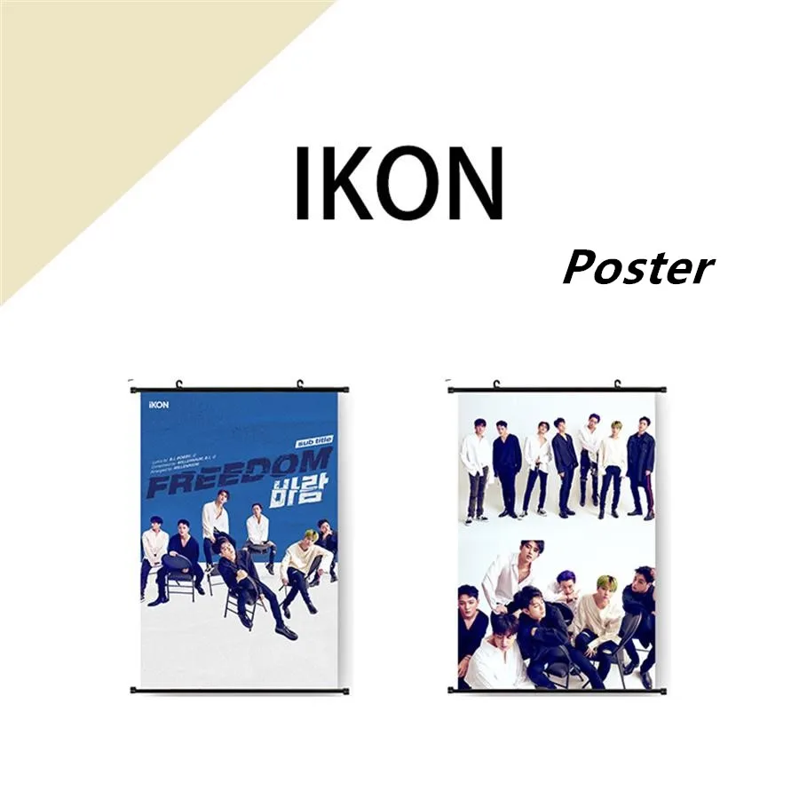 

Kpop IKON New Kids:Continue Hang up Fabric Photo Picture Summer Mini Album HD Poster Wall Scroll Poster Fans Gift