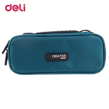 Deli Multifunction Pencil Case For Girl Kids Gift Canvas High Capacity Pen Bags Cute School Pencil