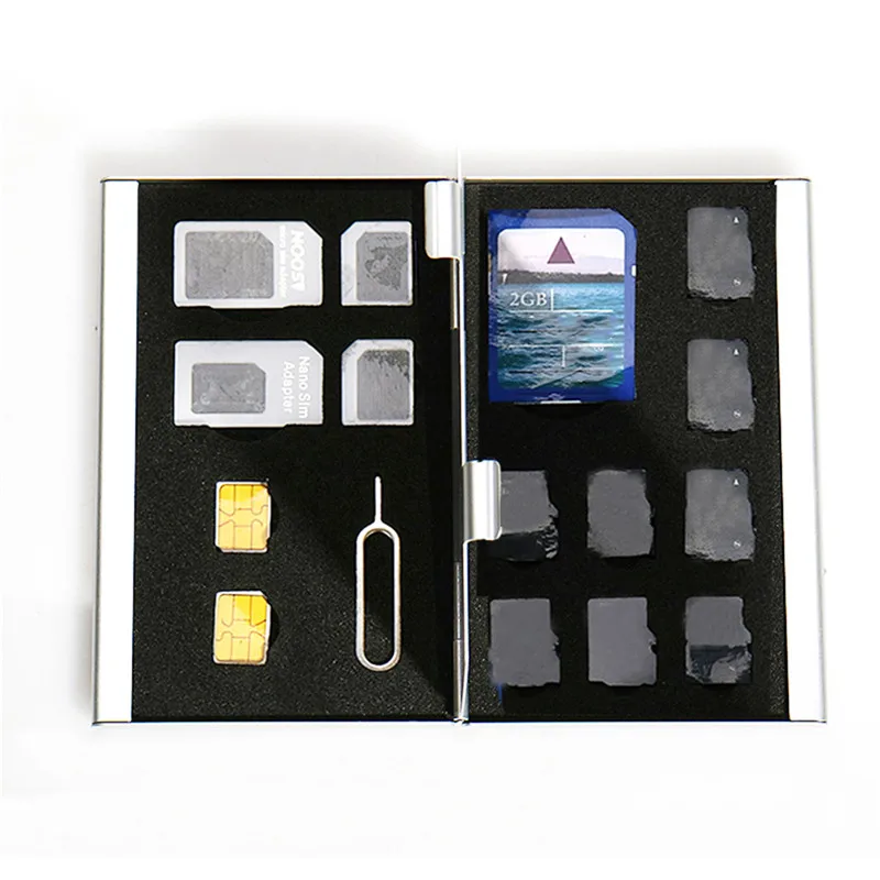 403 metal storage protection double card memory card SIM card box Newest Organizer bag double-layer metal storage Fashion Gift 403 metal storage protection double card memory card SIM card box Newest Organizer bag double-layer metal storage Fashion Gift