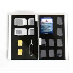403 металлическая защита для хранения двойная карта памяти футляр для сим-карты новейший Органайзер сумка двухслойная металлическая
