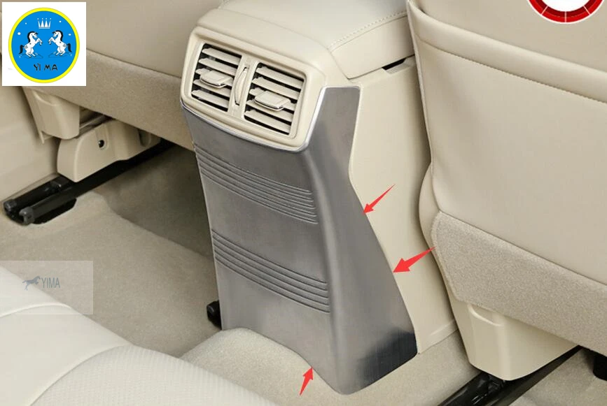 

For Nissan X-Trail T32 Rogue 2014 2015 2016 Stainless Steel Rear Storage Box Anti Kick Protector Panel Cover Trim 1 Pcs