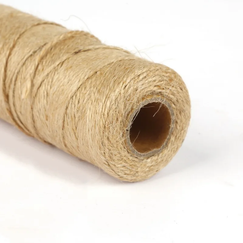 

100m Natural Linen Jute Twine Burlap String Hemp Rope Gift Wrapping Cords Thread DIY Scrapbooking Florists Craft Gardening Cord