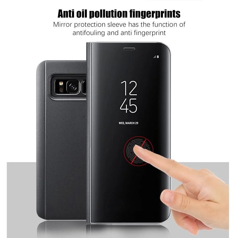 Прозрачный зеркальный чехол подставка для Huawei Mate 8 9 10 Lite Pro P20 P10 P9 P8 Plus 2017 флип P
