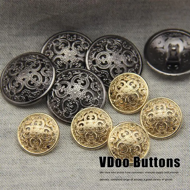 Button clasp factory direct wholesale models hot models hollow metal