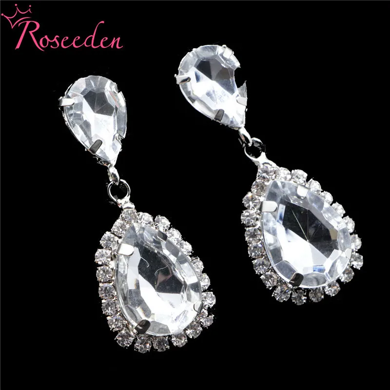 Fashion Jewelry Elegant Shiny Crystal Teardrop Earrings for Wedding Bride earring RE3217 | Украшения и аксессуары