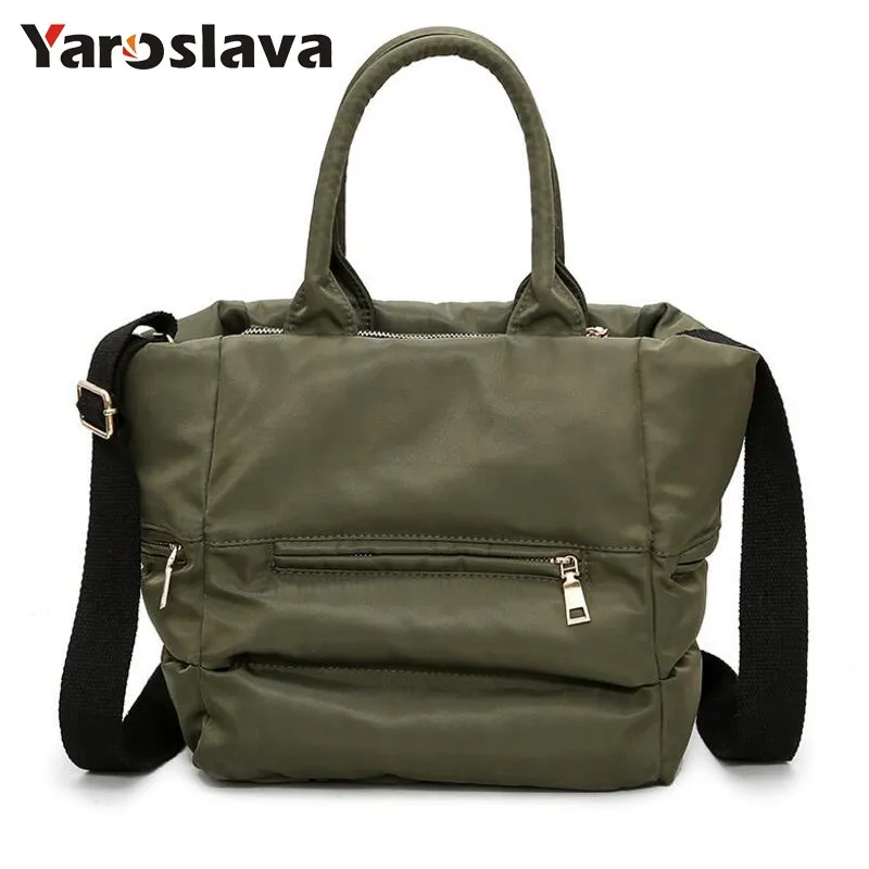 

2018 New Winter Space Bale Handbags Woman Casual Space Cotton Totes Bag Down Feather Padded Lady Shoulder Crossbody Bag LL440