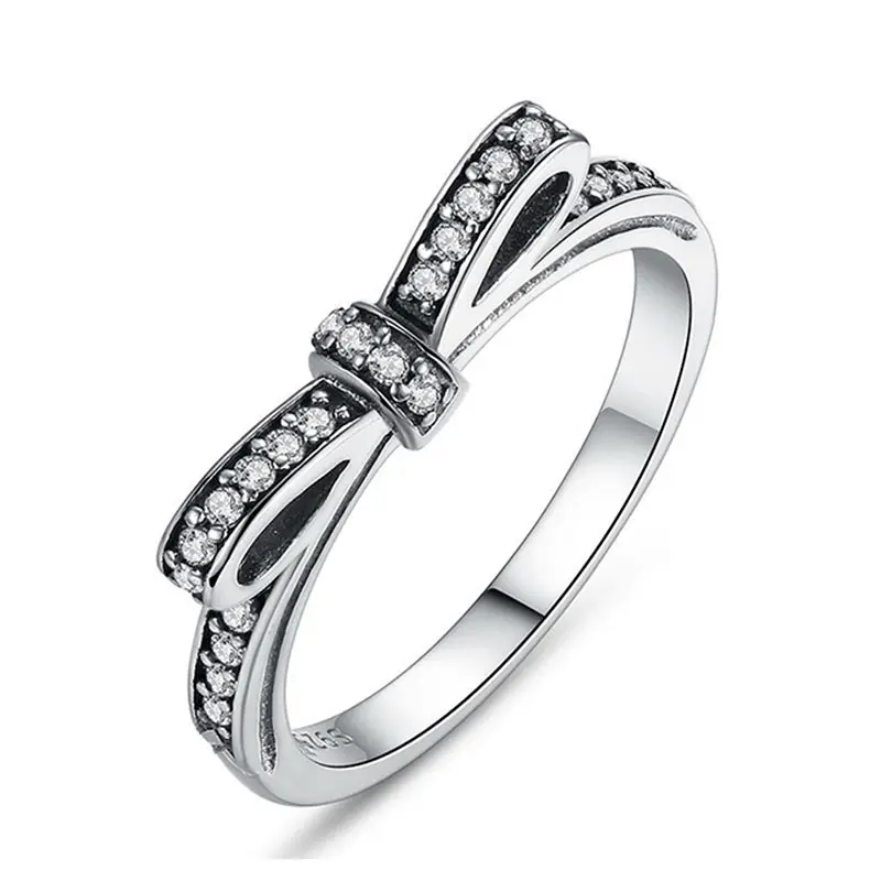 Bowknot Ring -NFS- NEW Sparkling Stackable Micro Pave CZ For Women Wedding Jewelry Wholesale #2117548 | Украшения и аксессуары