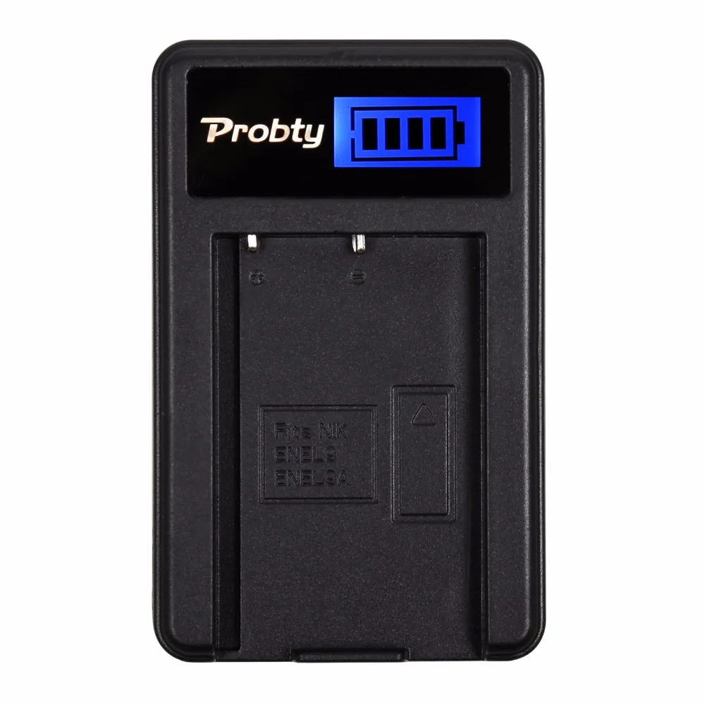 Зарядное устройство Probty с ЖК дисплеем и USB портом для зеркальных камер Nikon D3000 D5000
