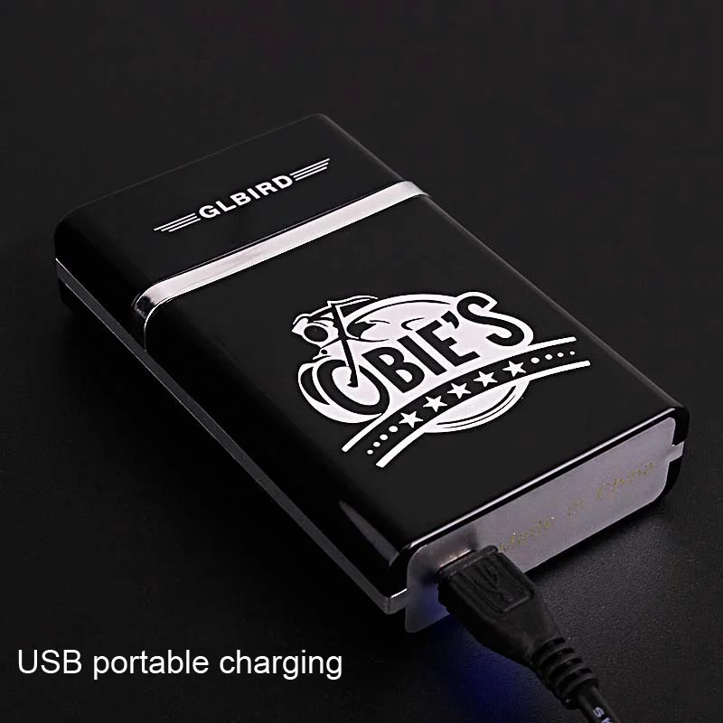 Коробка для сигарет со съемной электронной зажигалкой USB Беспламенный