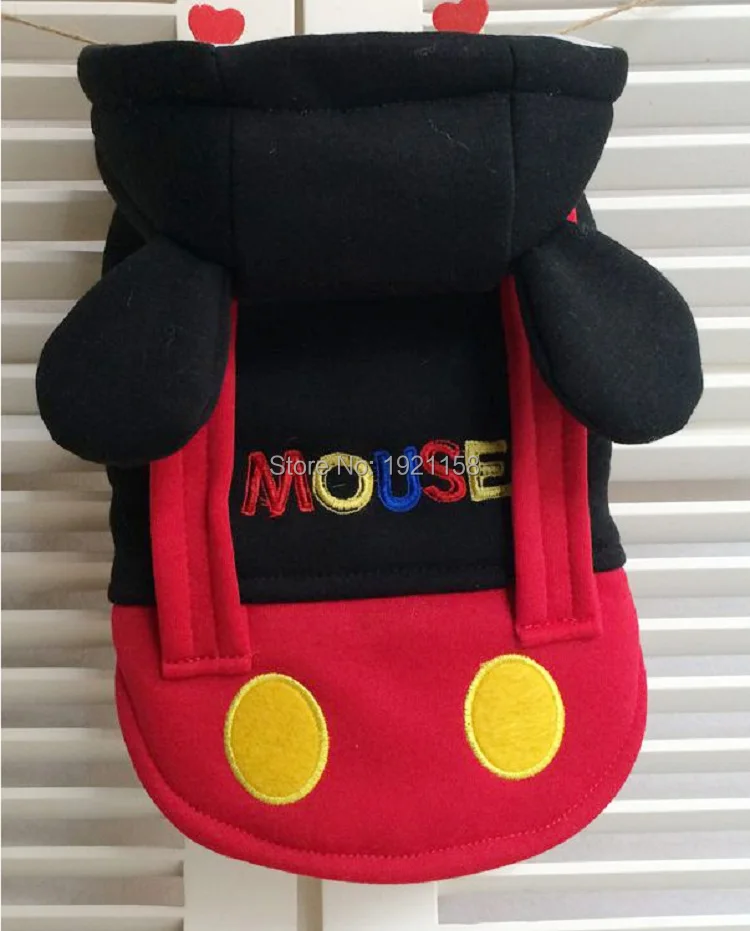 C18 New Winter Pet dog cotton clothes Cartoon Mouse Puppy dog coat Boy and Girl dog Jacket clothes supplies